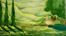 LIV ØRNVALL   I tide 2025 olje 80x140cm