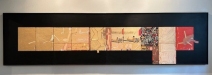 LEONARD RICKHARD  Hendelser i sanden før og nå 1984-86 olje 150x600cm